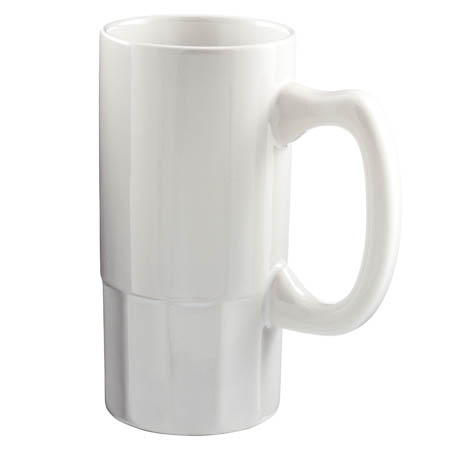 G-P1 White Ceramic Beer Mug G-P1 White Ceramic Beer Mug