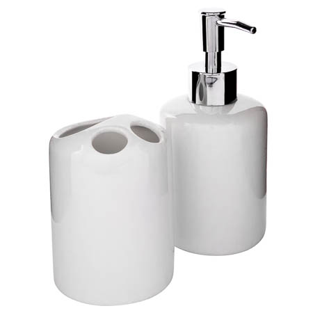 M-S White Ceramic Bath Set M-S White Ceramic Bath Set