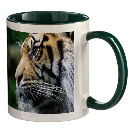 M-003 White Mug Coloured Interior and Handle M-003 White Mug Coloured Interior and Handle