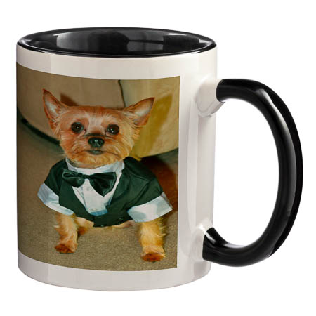 M-003 White Mug Coloured Interior and Handle M-003 White Mug Coloured Interior and Handle