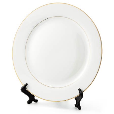 P1000 10in Gold Trim Plate P1000 10in Gold Trim Plate
