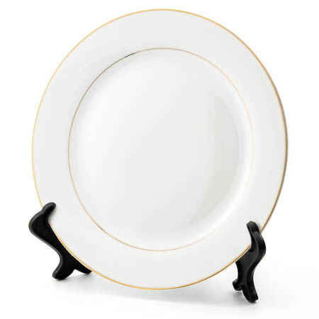 P800 8in Gold Trim Plate P800 8in Gold Trim Plate