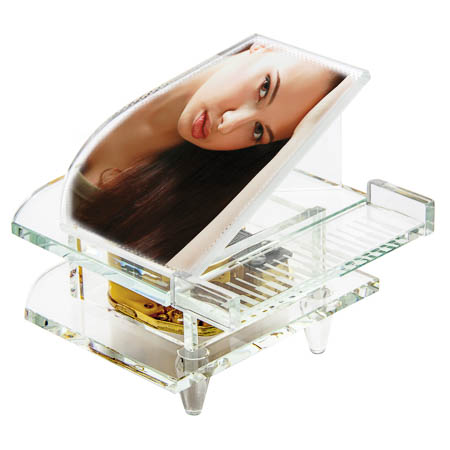 SJ16 Crystal Photo Frame Piano Music Box SJ16 Crystal Photo Frame Piano Music Box