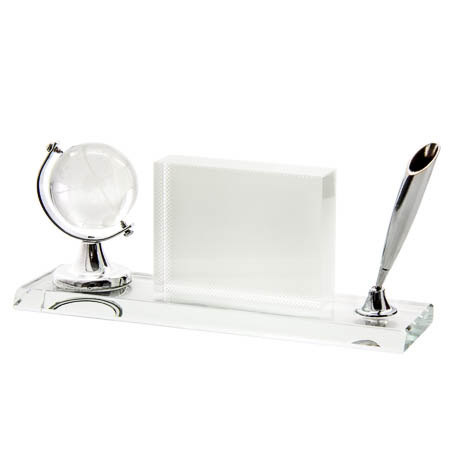 SJ23 Crystal Globe & Pen Holder Photo Frame SJ23 Crystal Globe & Pen Holder Photo Frame