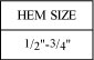 Size Table